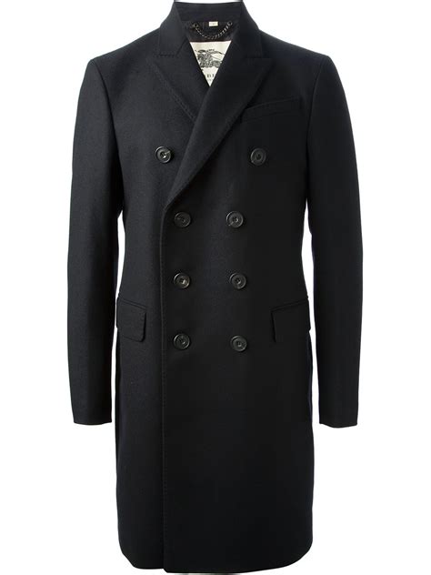 burberry blue and black coat men|long overcoat men's burberry.